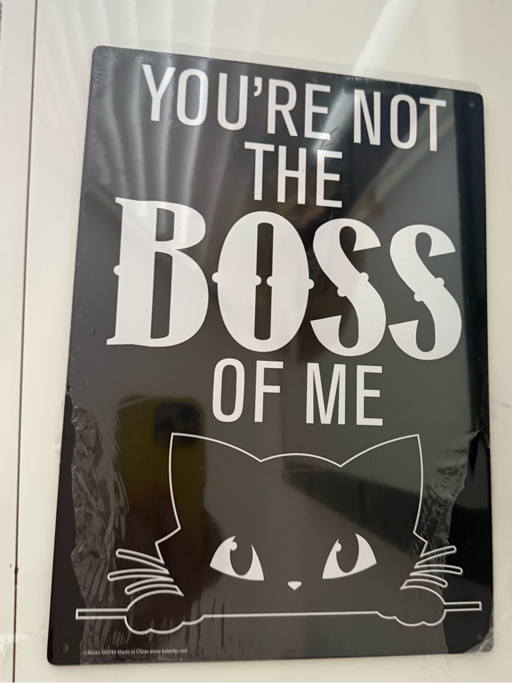 You’re Not The Boss Of Me Black Cat Wall Sign Wall Art New